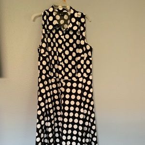 Full Skirt Pokadot Dress